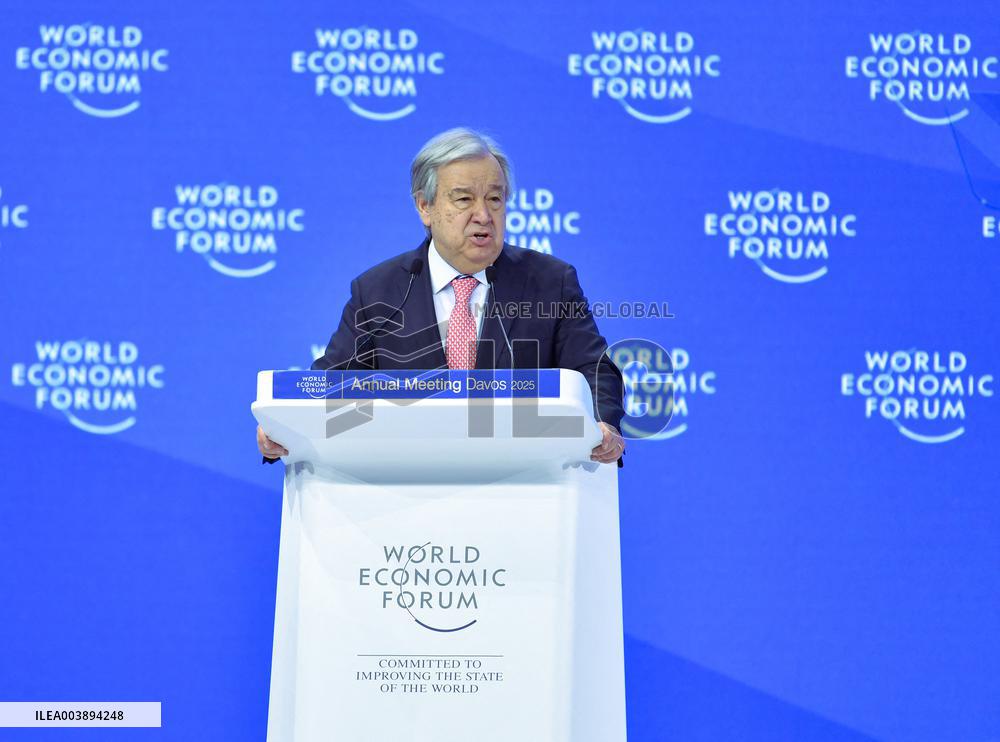 Antonio Guterres At World Economic Forum Annual Meeting - Davos