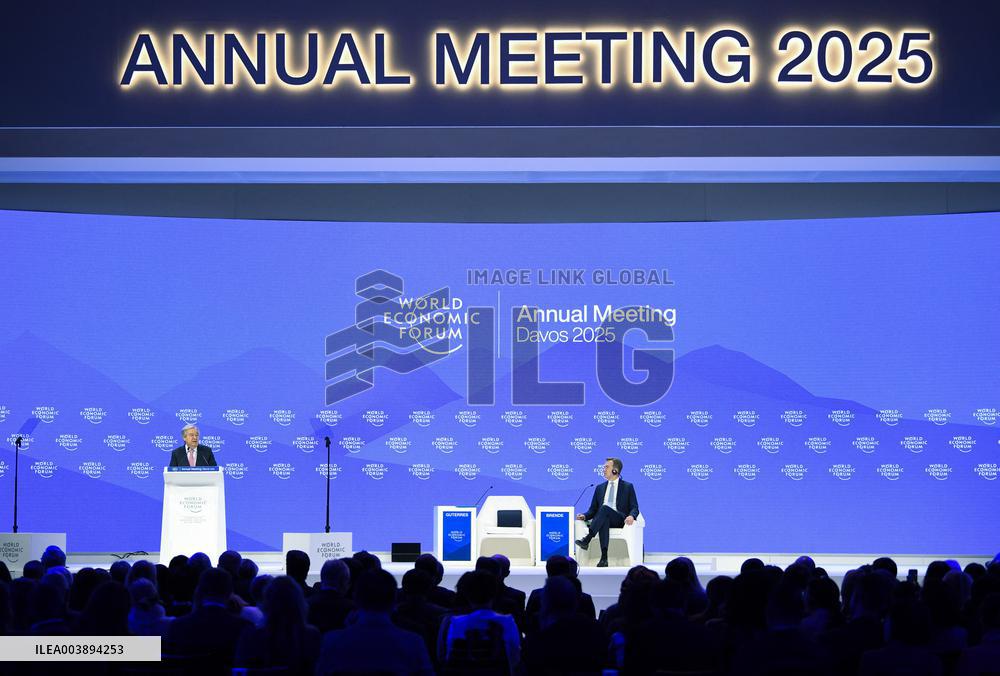 Antonio Guterres At World Economic Forum Annual Meeting - Davos