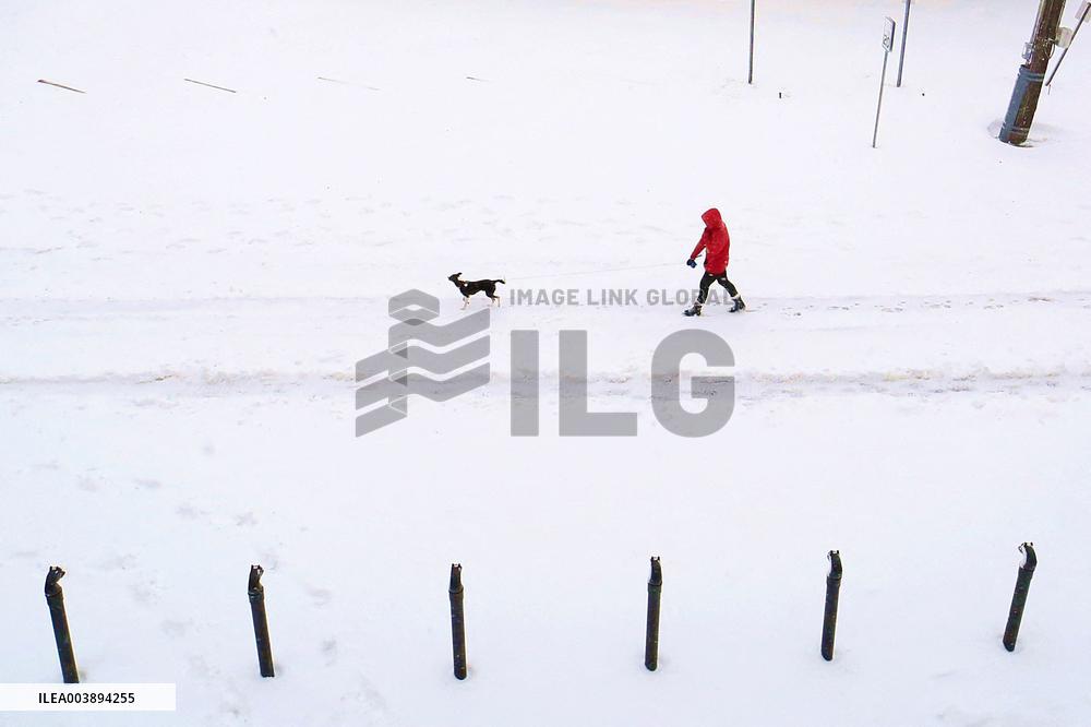 Rare Snowfall Hits New Orleans - Louisana