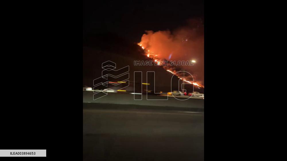 US: New Brush Fire Breaks Out In L.A.’s Sepulveda Pass 2