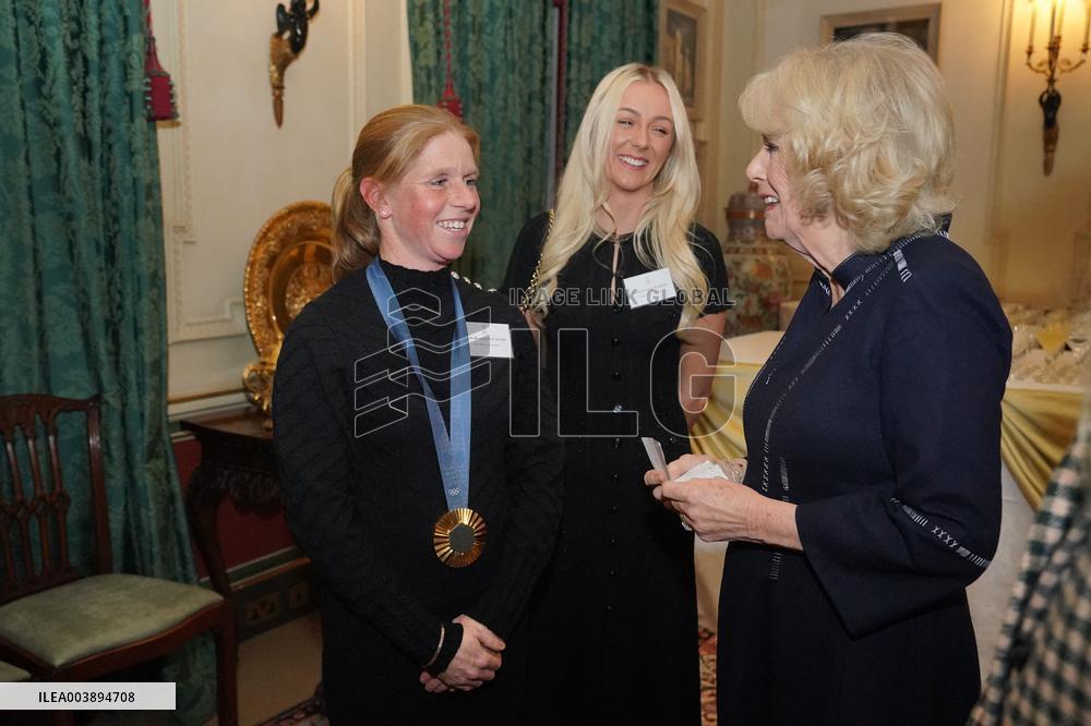 Queen Camilla At British Equestrian Teams Reception - London