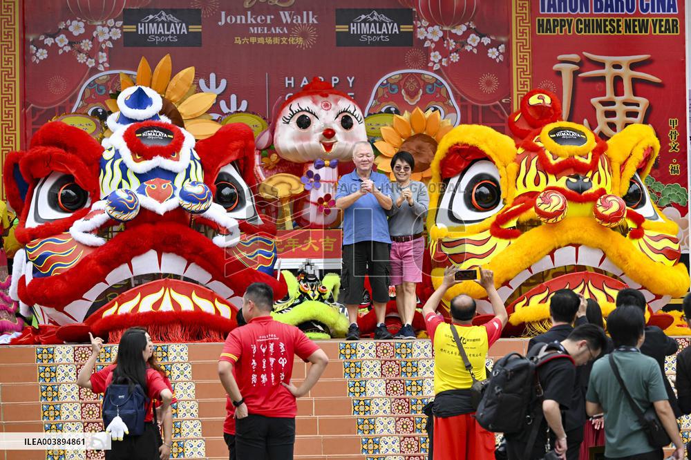 Lion Dance At Spring Festival - Malaysia