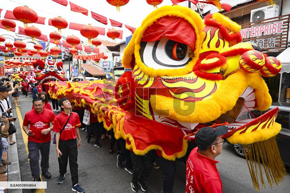 Lion Dance At Spring Festival - Malaysia