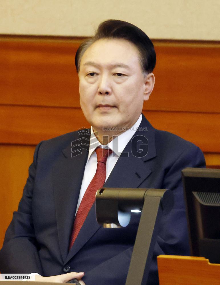 Court hearing for impeached S. Korean president