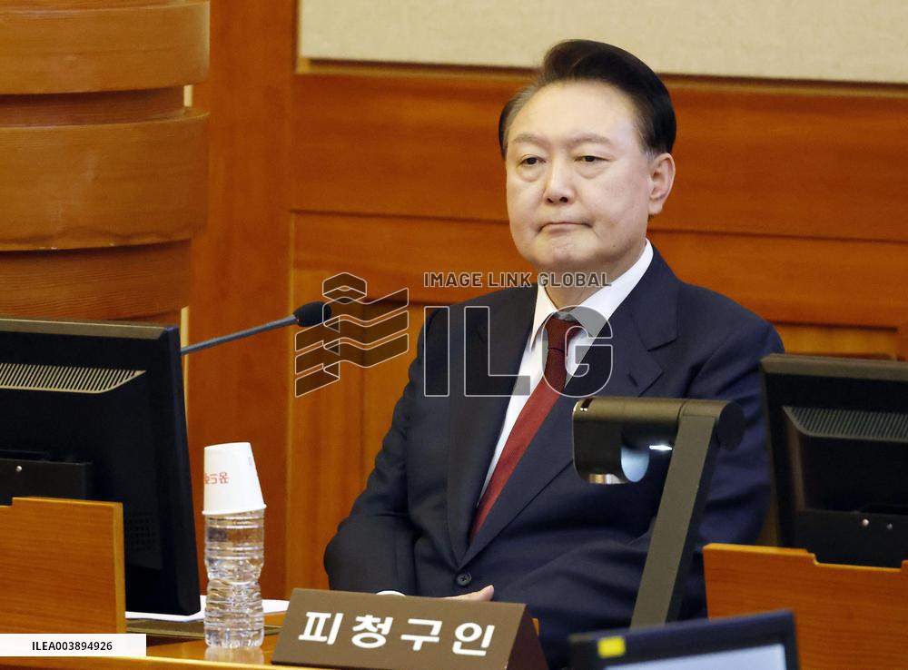 Court hearing for impeached S. Korean president