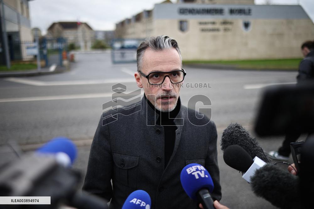 Monique Oliver's Lawyer Outside The Police Station - Argentan