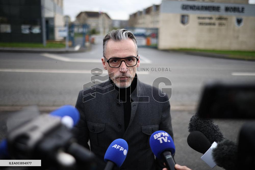Monique Oliver's Lawyer Outside The Police Station - Argentan