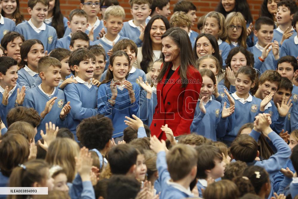 Queen Letizia Visits Think Equal Program - Madrid