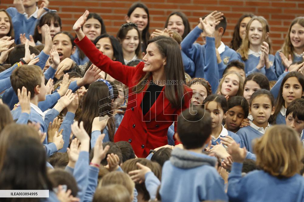 Queen Letizia Visits Think Equal Program - Madrid