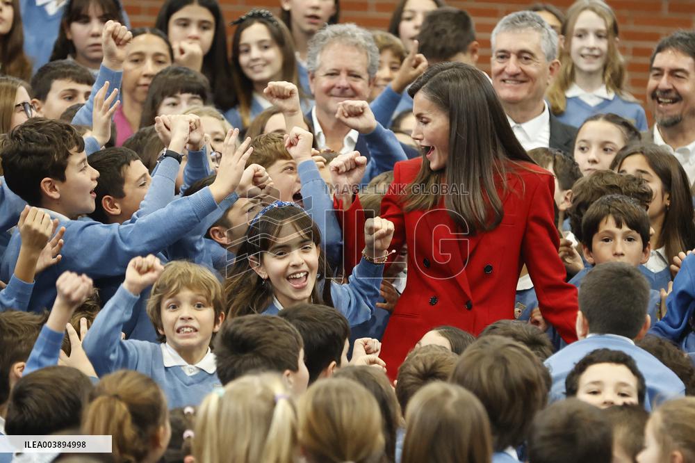 Queen Letizia Visits Think Equal Program - Madrid
