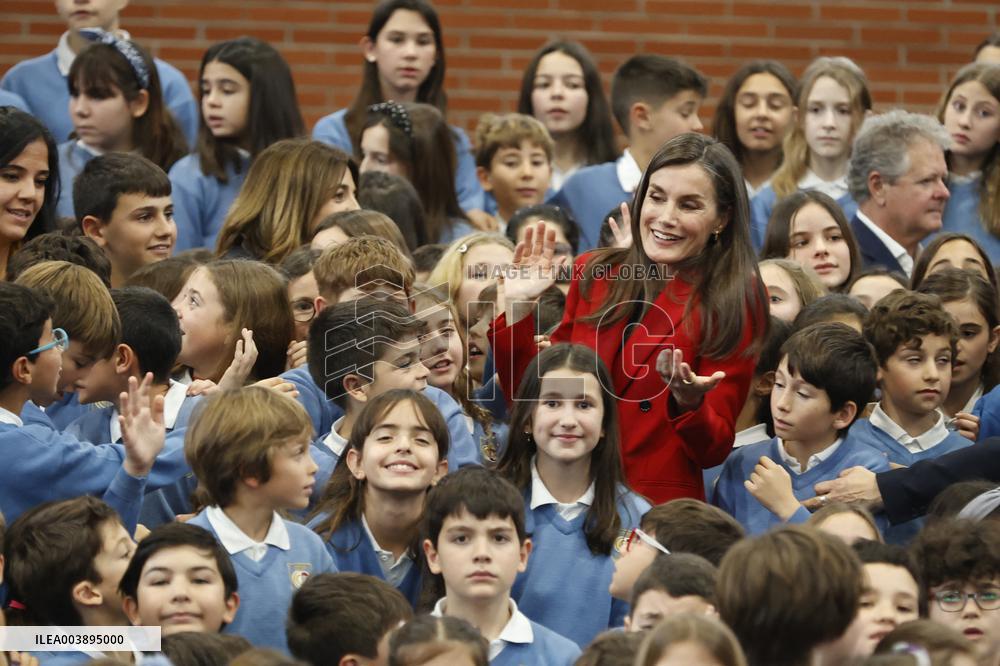 Queen Letizia Visits Think Equal Program - Madrid