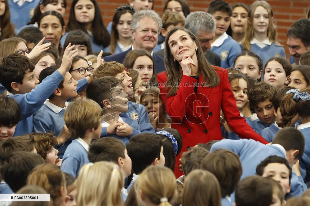 Queen Letizia Visits Think Equal Program - Madrid