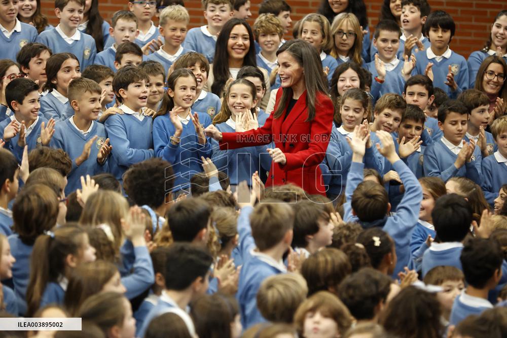 Queen Letizia Visits Think Equal Program - Madrid
