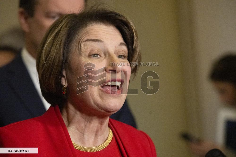 US Senate Democrats Weekly Luncheon Press Conference - DC