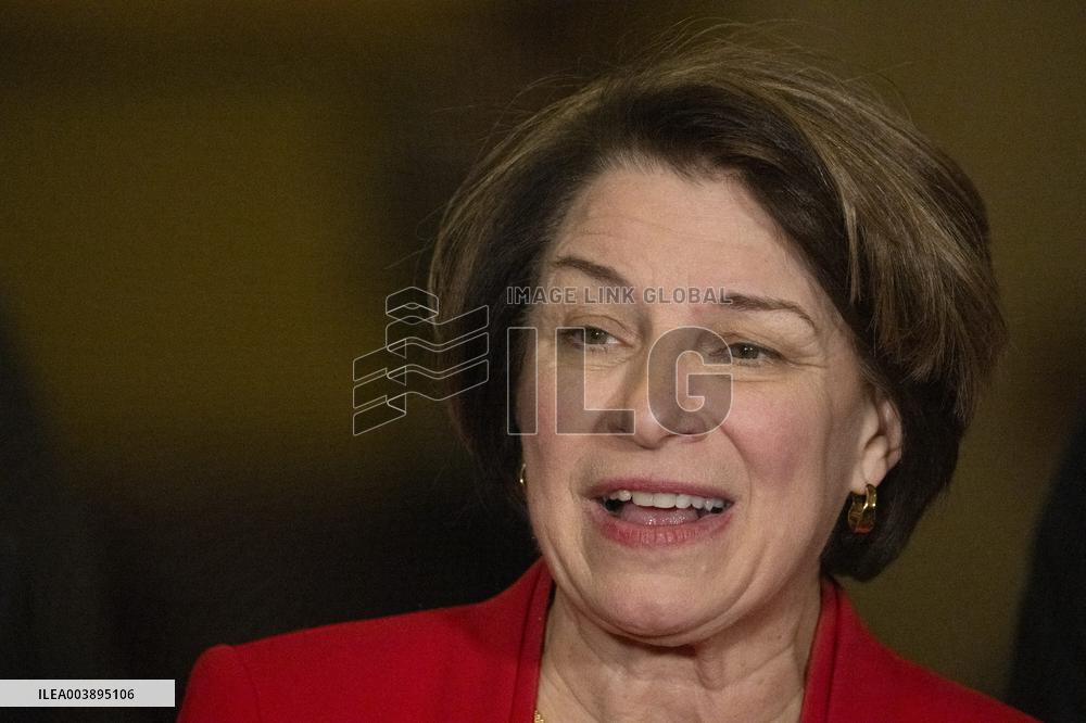 US Senate Democrats Weekly Luncheon Press Conference - DC