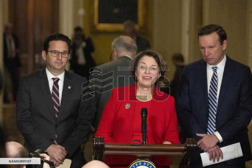 US Senate Democrats Weekly Luncheon Press Conference - DC