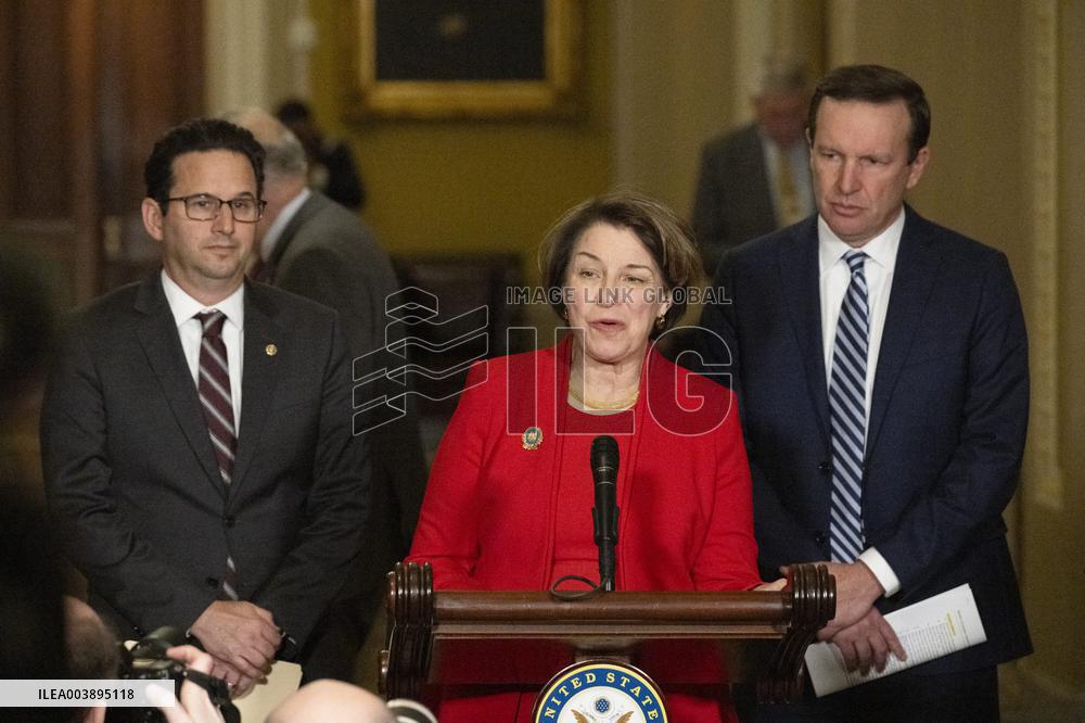 US Senate Democrats Weekly Luncheon Press Conference - DC