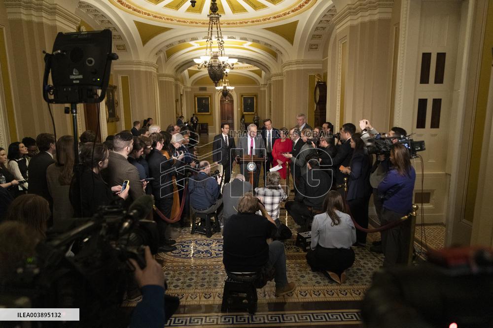 US Senate Democrats Weekly Luncheon Press Conference - DC