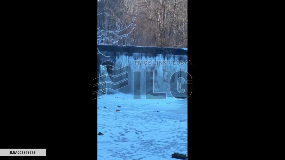US: Arctic Blast Freezes Waterfalls In Maryland As Cold Temperatures Hit