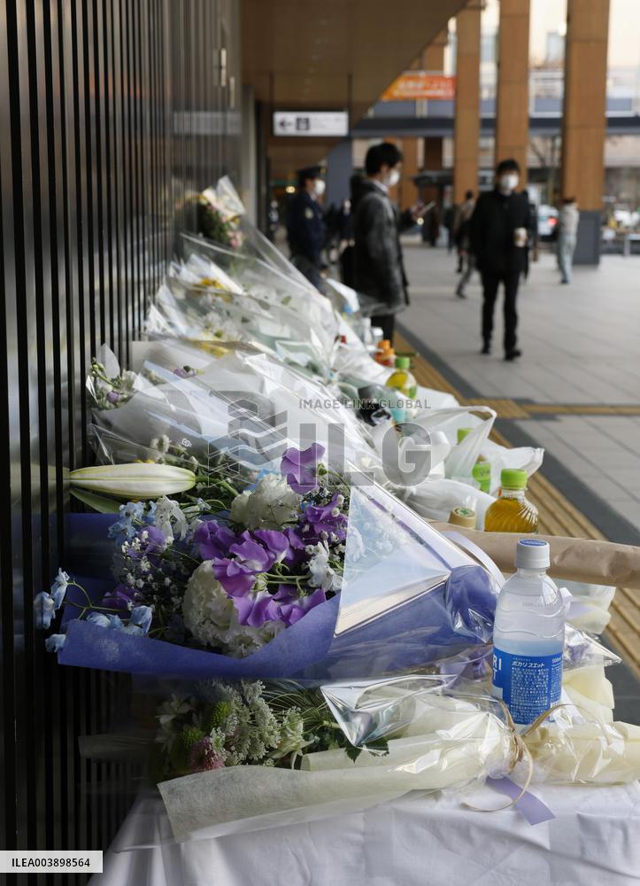 Site of random stabbing attack in Japan