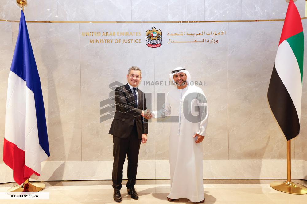Gerald Darmanin Meeting UAE Justice Minister - Abu Dhab