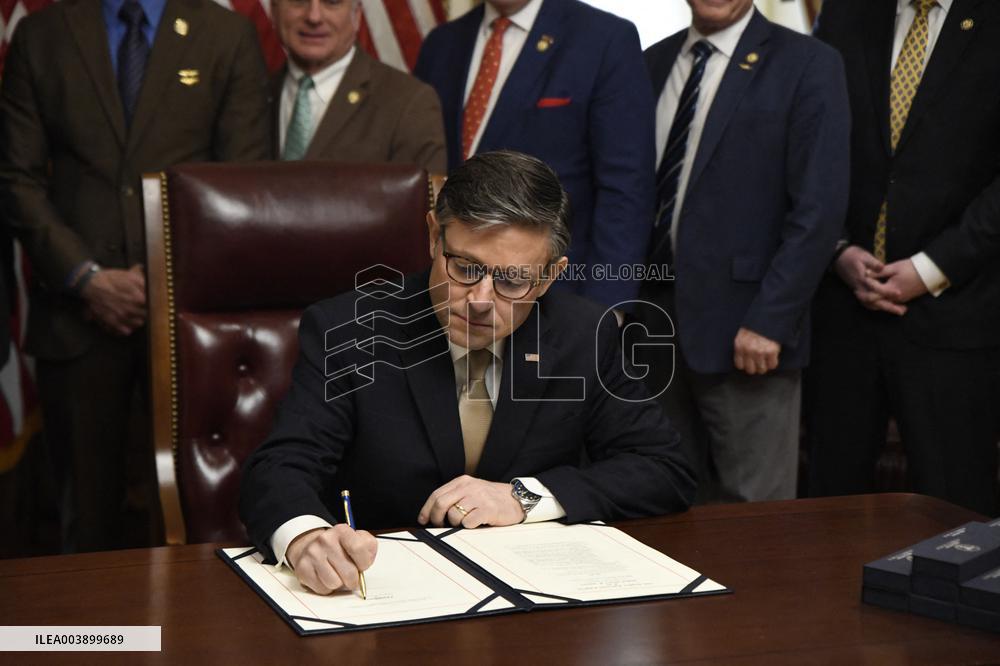 Speaker Johnson Holds Enrollment Ceremony for the Laken Riley Act