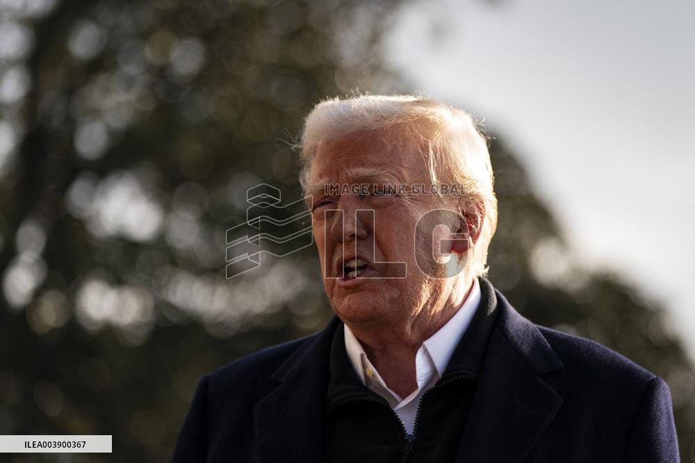 President Trump Speaks To Media At White House - DC