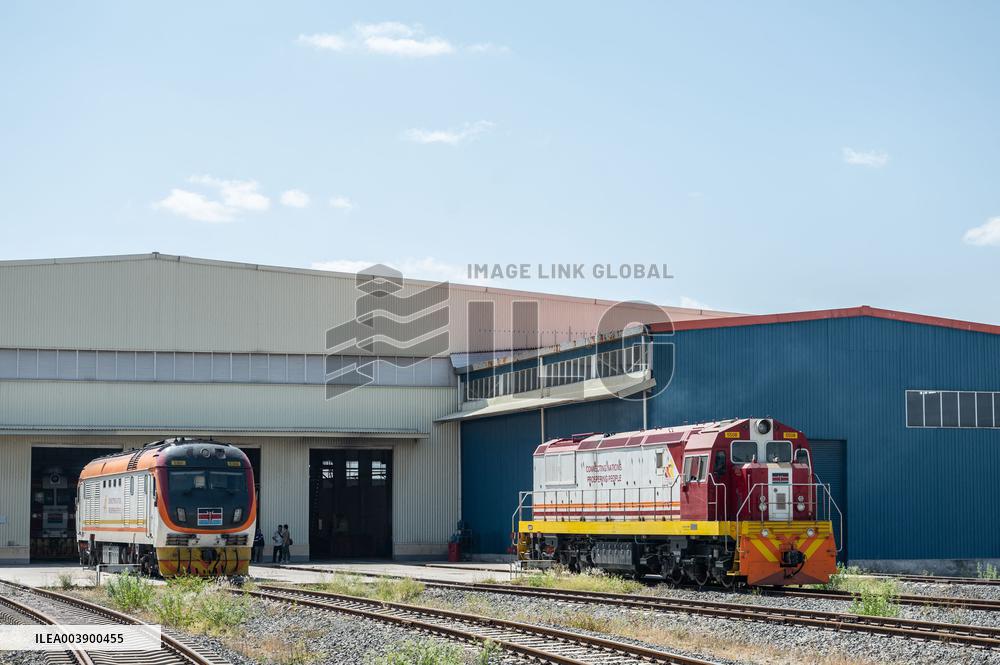 Maintenance Workers Fix Locomotive Parts - Nairobi