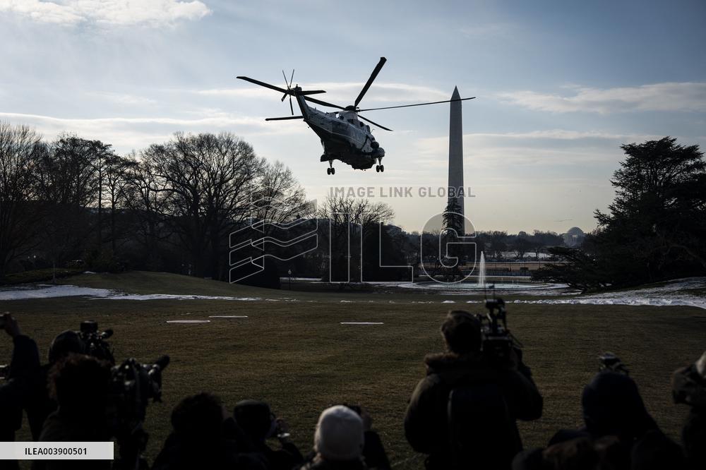 President Trump Speaks To Media At White House - DC