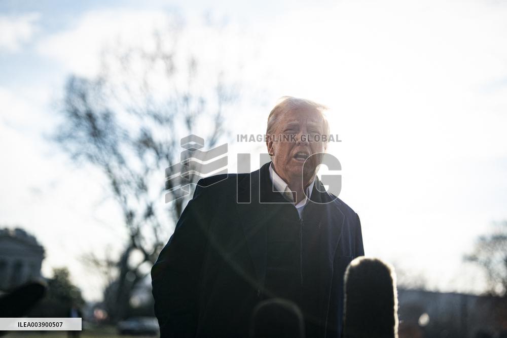 President Trump Speaks To Media At White House - DC