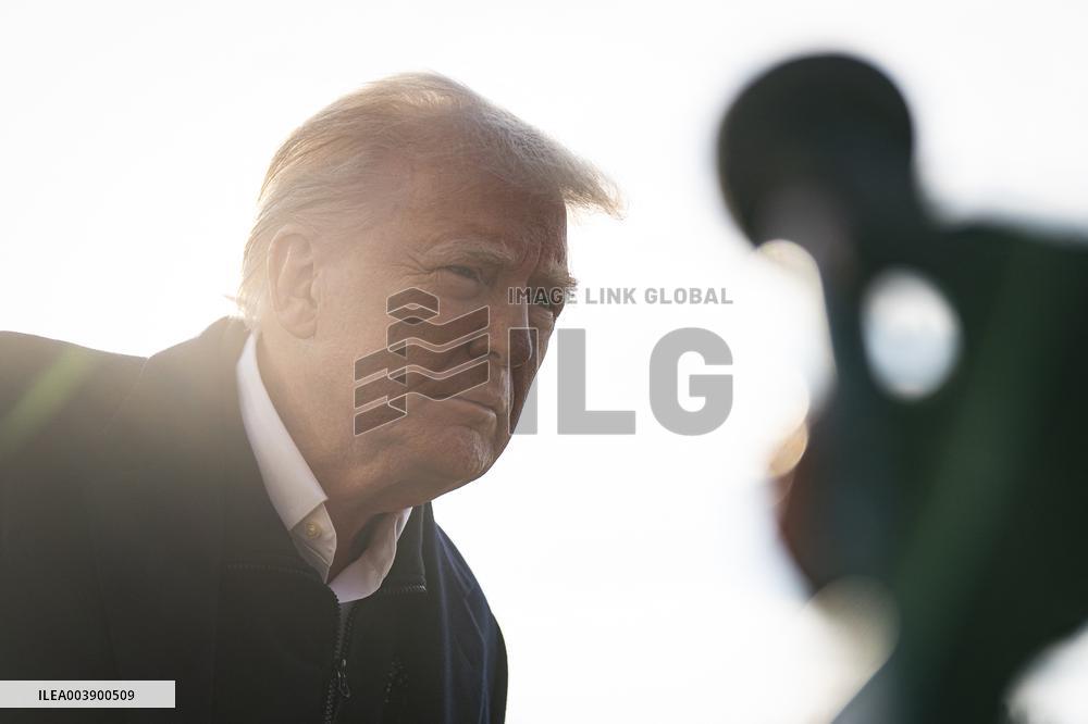 President Trump Speaks To Media At White House - DC