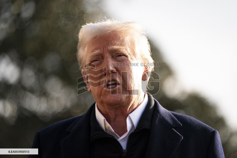 President Trump Speaks To Media At White House - DC