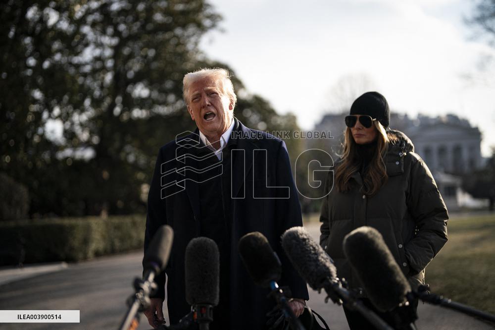 President Trump Speaks To Media At White House - DC