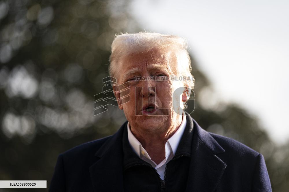 President Trump Speaks To Media At White House - DC