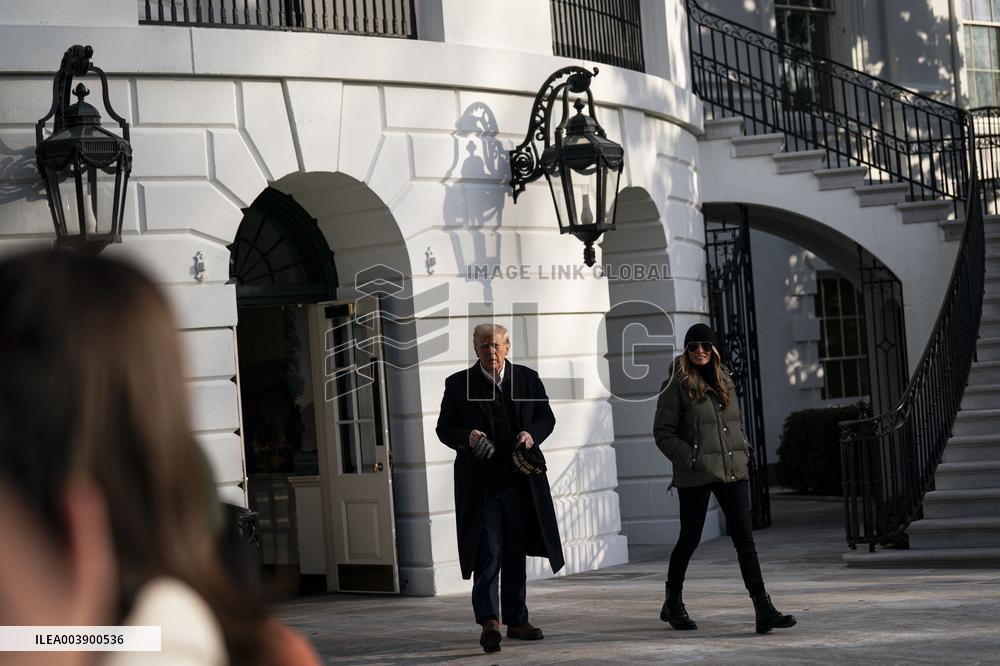 President Trump Speaks To Media At White House - DC