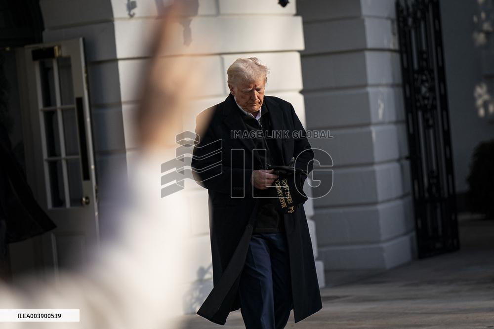 President Trump Speaks To Media At White House - DC