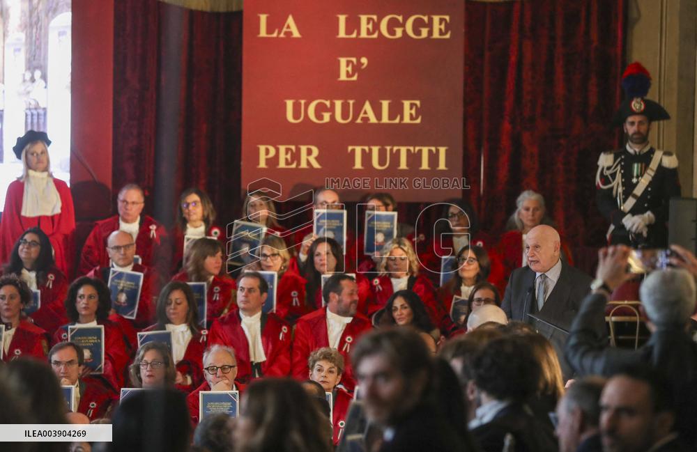 Opening of the judicial year in Naples in the Hall of Busts