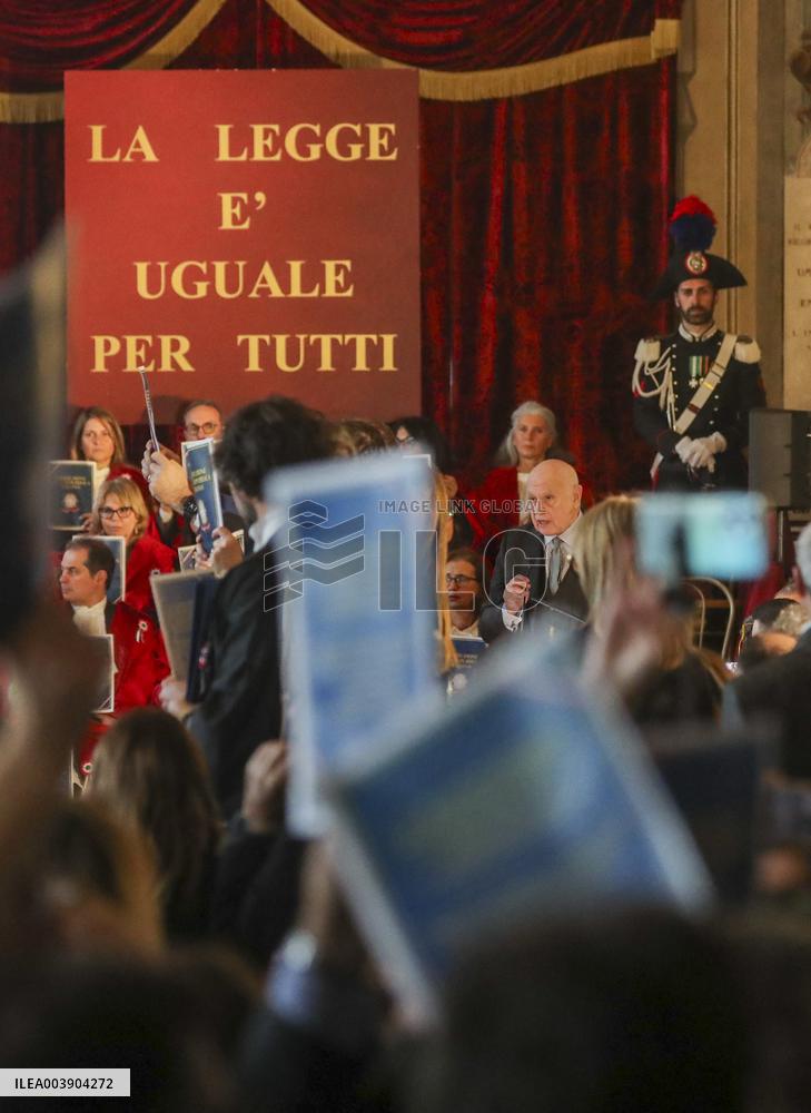 Opening of the judicial year in Naples in the Hall of Busts