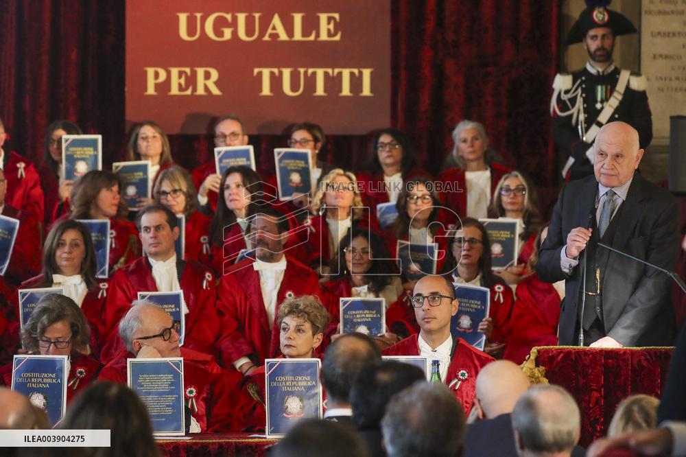 Opening of the judicial year in Naples in the Hall of Busts