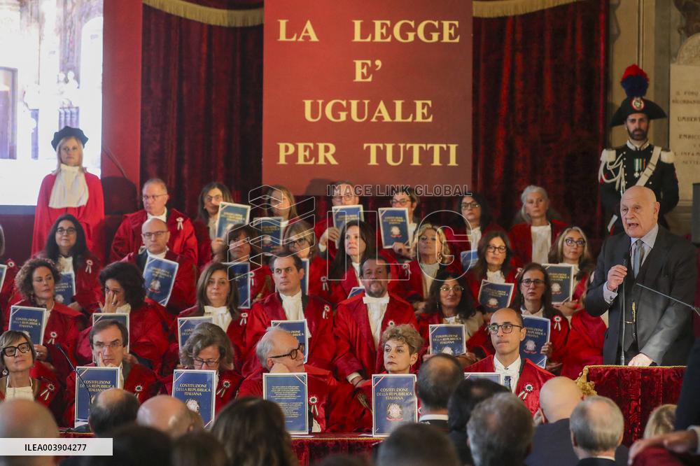 Opening of the judicial year in Naples in the Hall of Busts