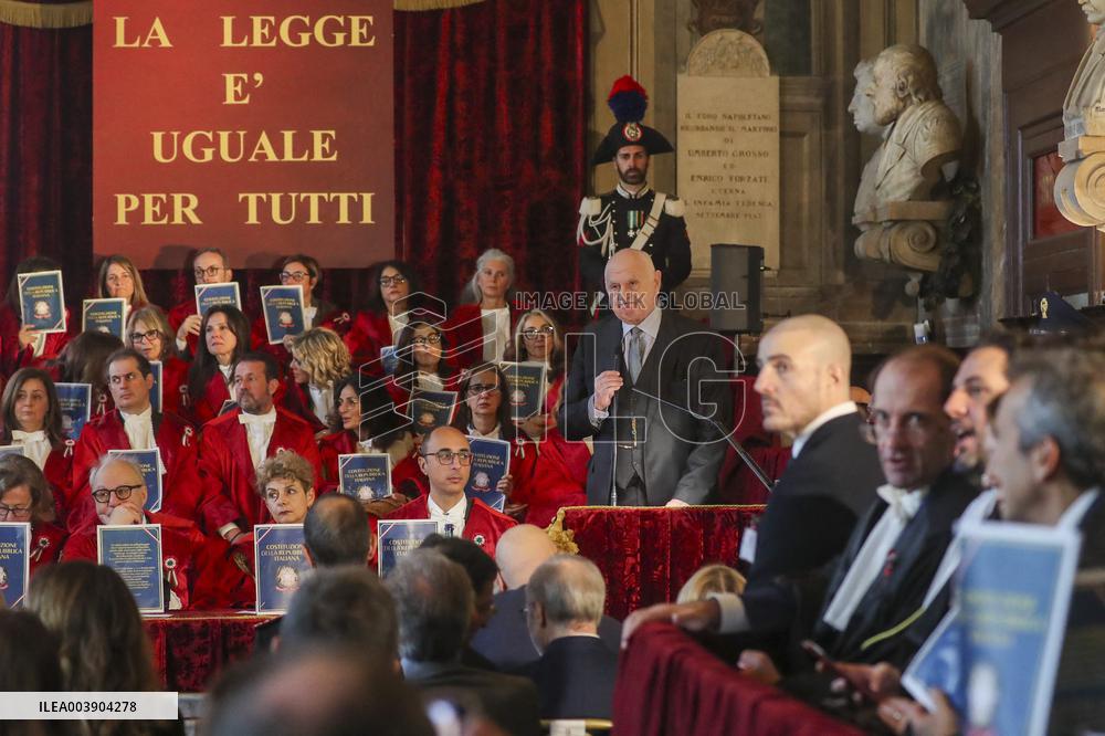Opening of the judicial year in Naples in the Hall of Busts
