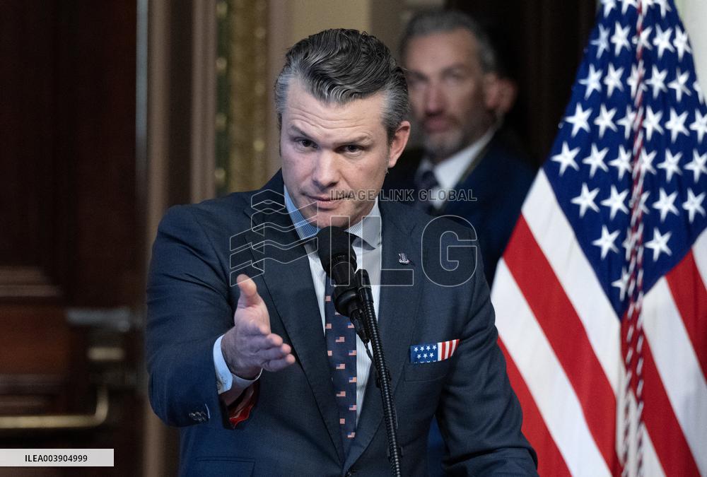 VP Vance Swears-In Pete Hegseth as US Secretary of Defense
