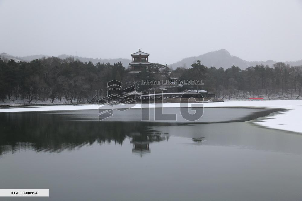 Summer Resort Snow Scenery