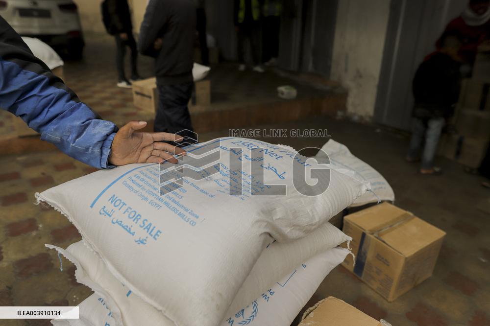 Distribution Of Humanitarian Aid In Gaza