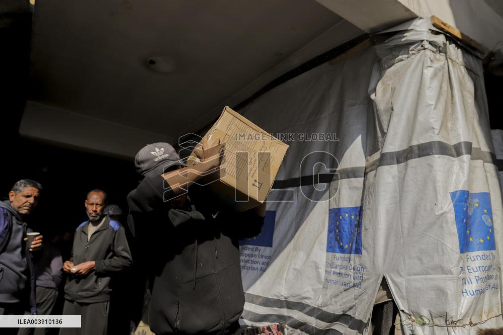 Distribution Of Humanitarian Aid In Gaza