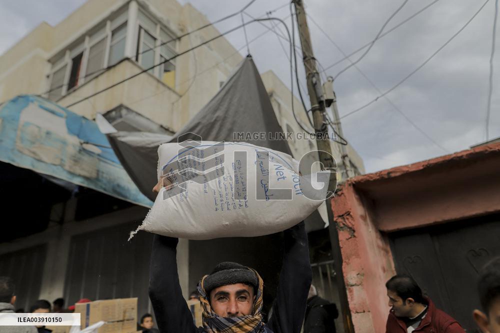 Distribution Of Humanitarian Aid In Gaza