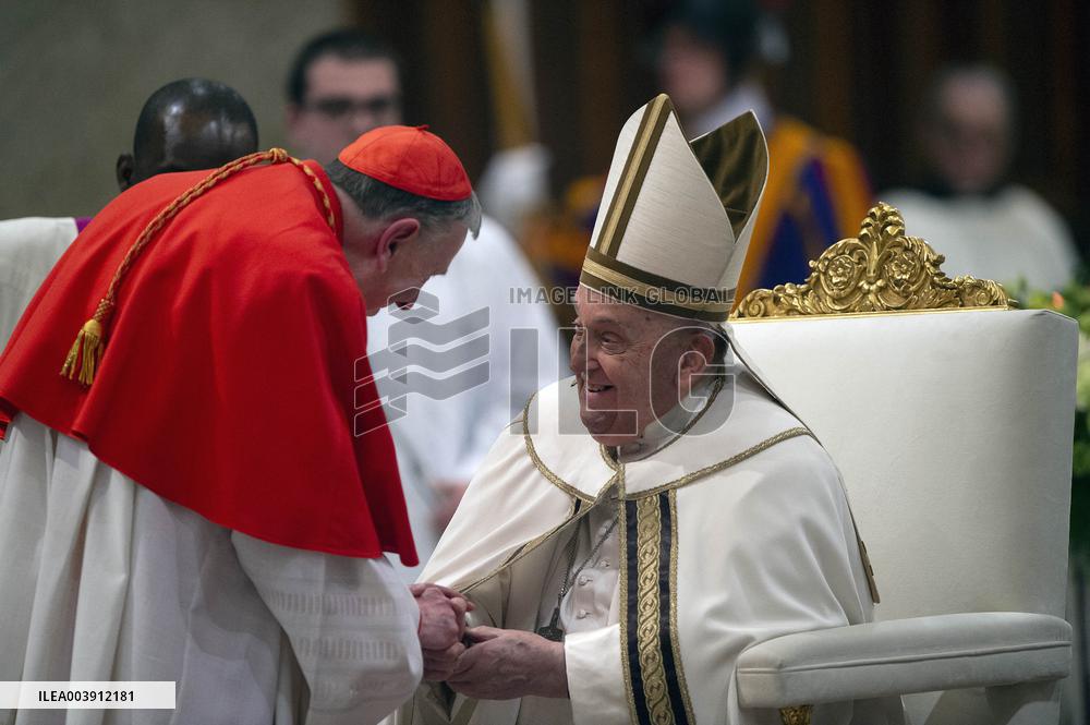Pope Francis at second vespers on the anniversary of St. Paul's conversion - Rome