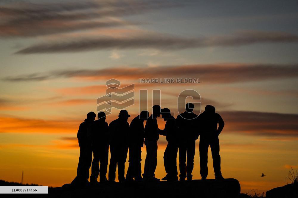 Silhouettes At Sunset - CA