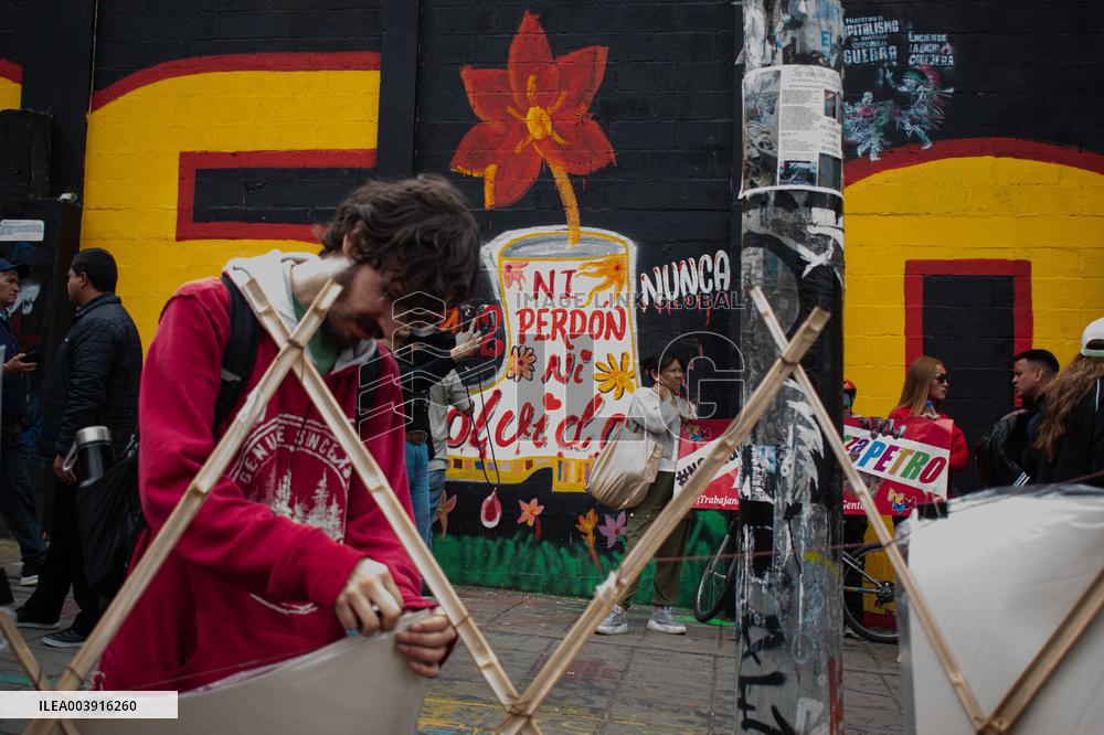 Demonstrations in Bogota in the Midst of Violence in Catatumbo Region