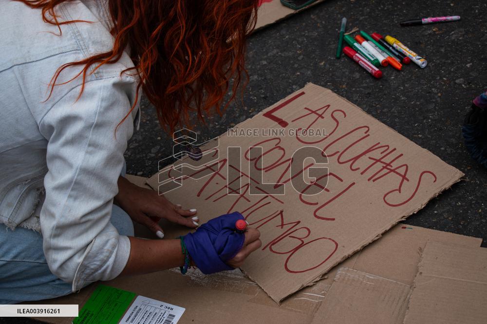 Demonstrations in Bogota in the Midst of Violence in Catatumbo Region